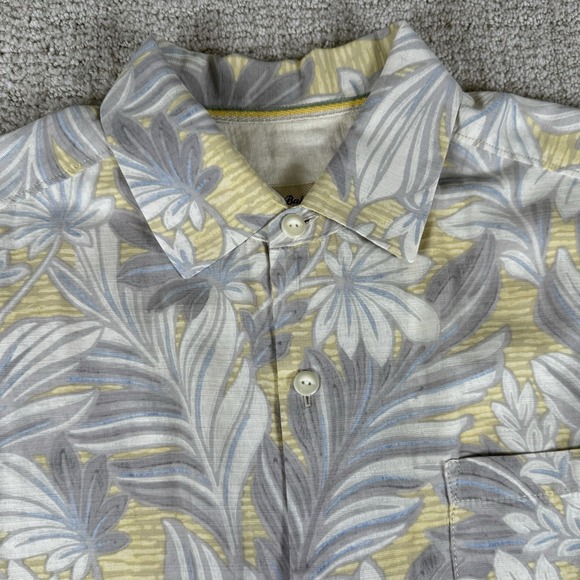 Tommy Bahama Other - Tommy Bahama Mens Medium Silk Blend Floral Short Sleeve Hawaiian Button Up Shirt